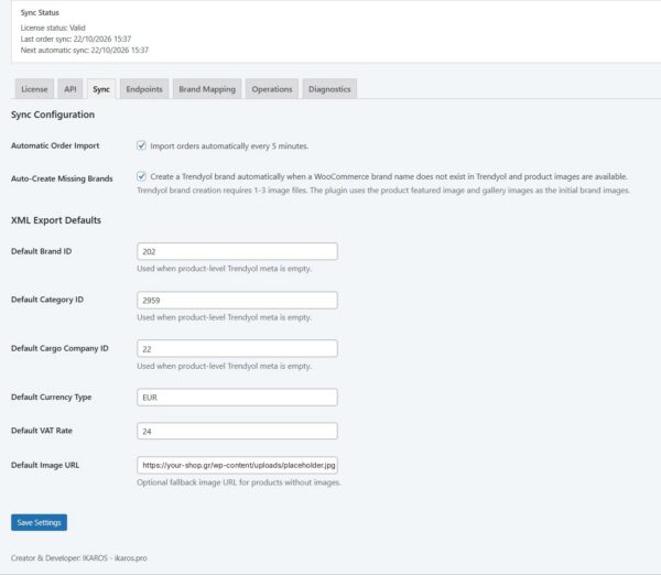 trendyol-plugin-sync-settings Trendyol plugin sync settings